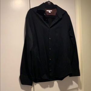 Dress up black thick shirt